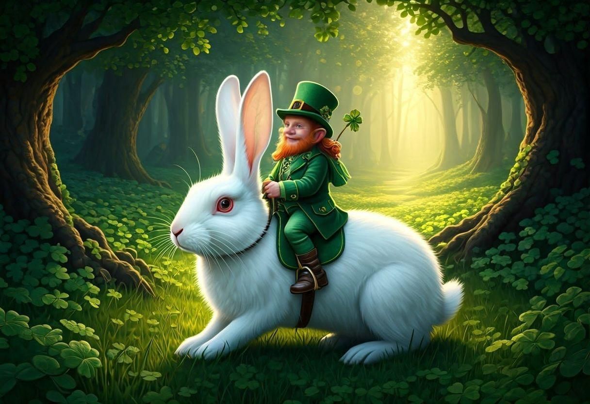 Leprechaun Rabbit Race Through Shamrock Forest