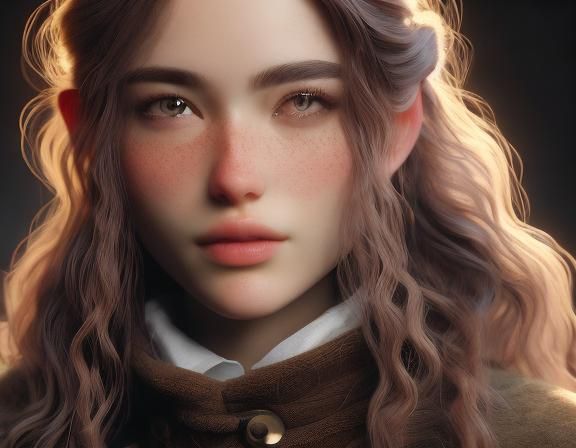 Elven Male Portrait in High Definition