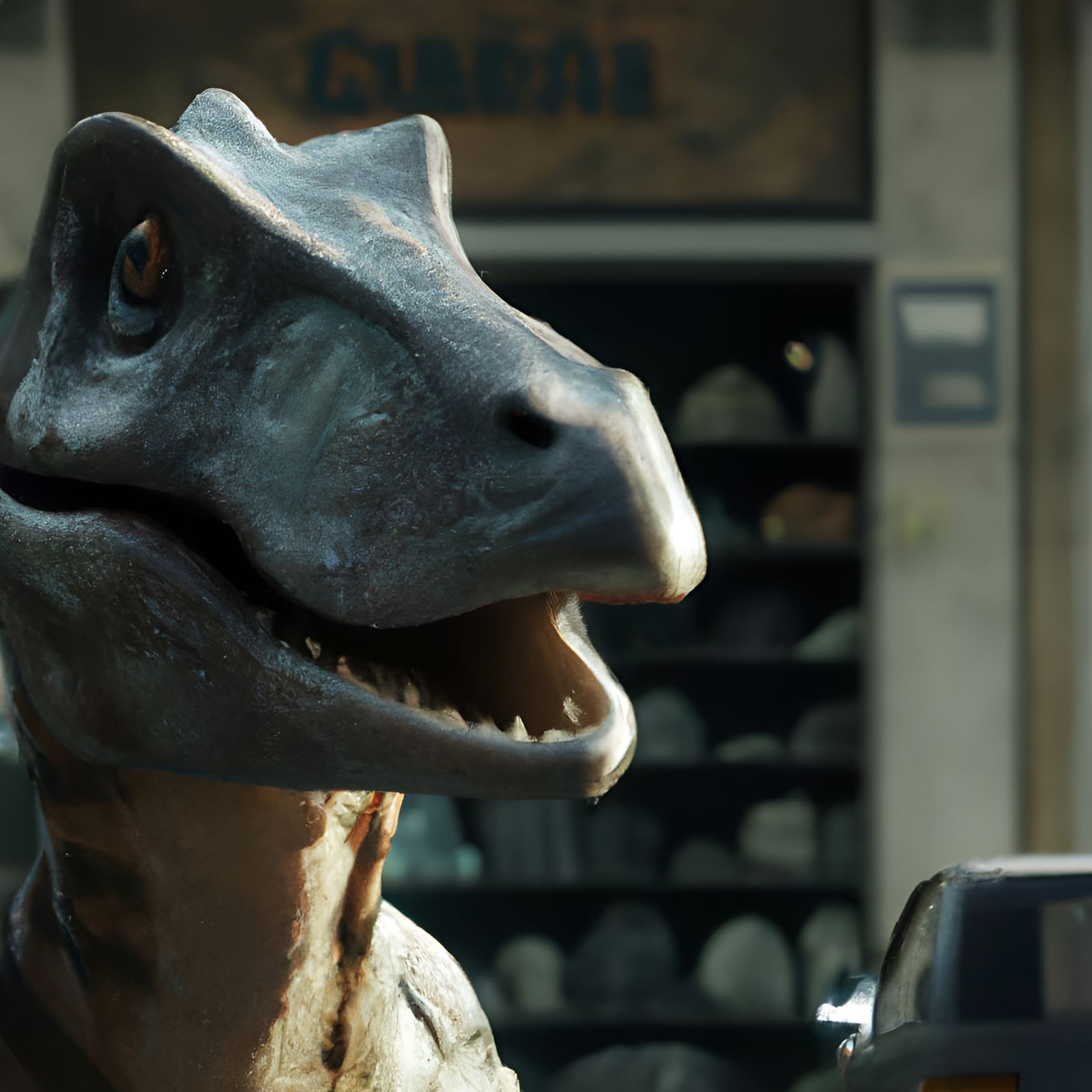 Dinosaur Shopping: 3D Rendered Digital Painting