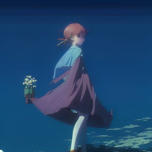 Anime Human in Ghibli Style, Makoto Shinkai Inspired