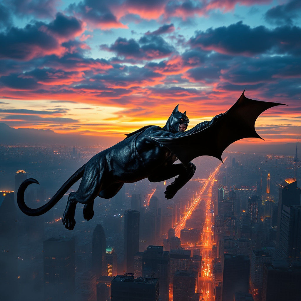 Batman vs. Black Panther in Metropolis