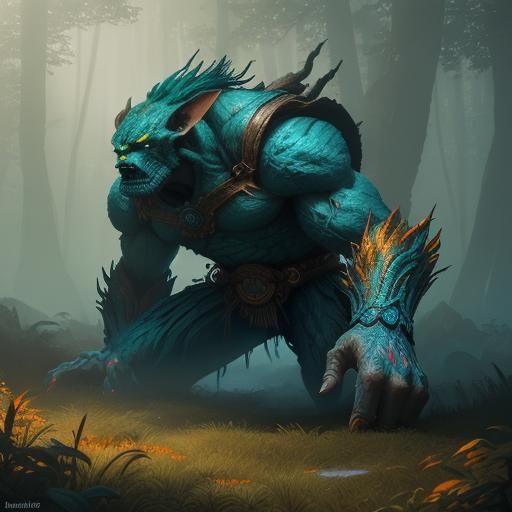 Wood Elf Martial Artist in Mystical Forest