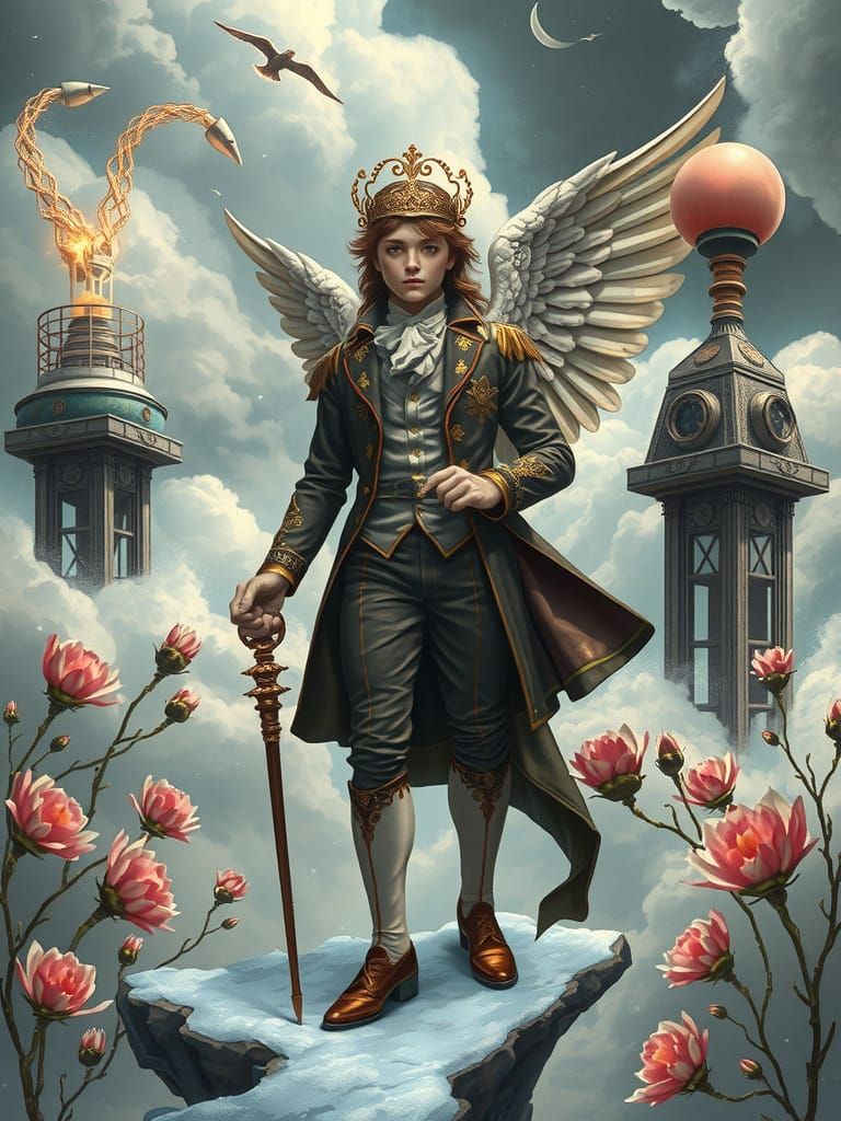 Steampunk Cupido with Ornate Victorian Attire