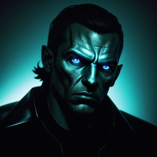 Glowing TV in Dark Room: Hyperrealistic Digital Art