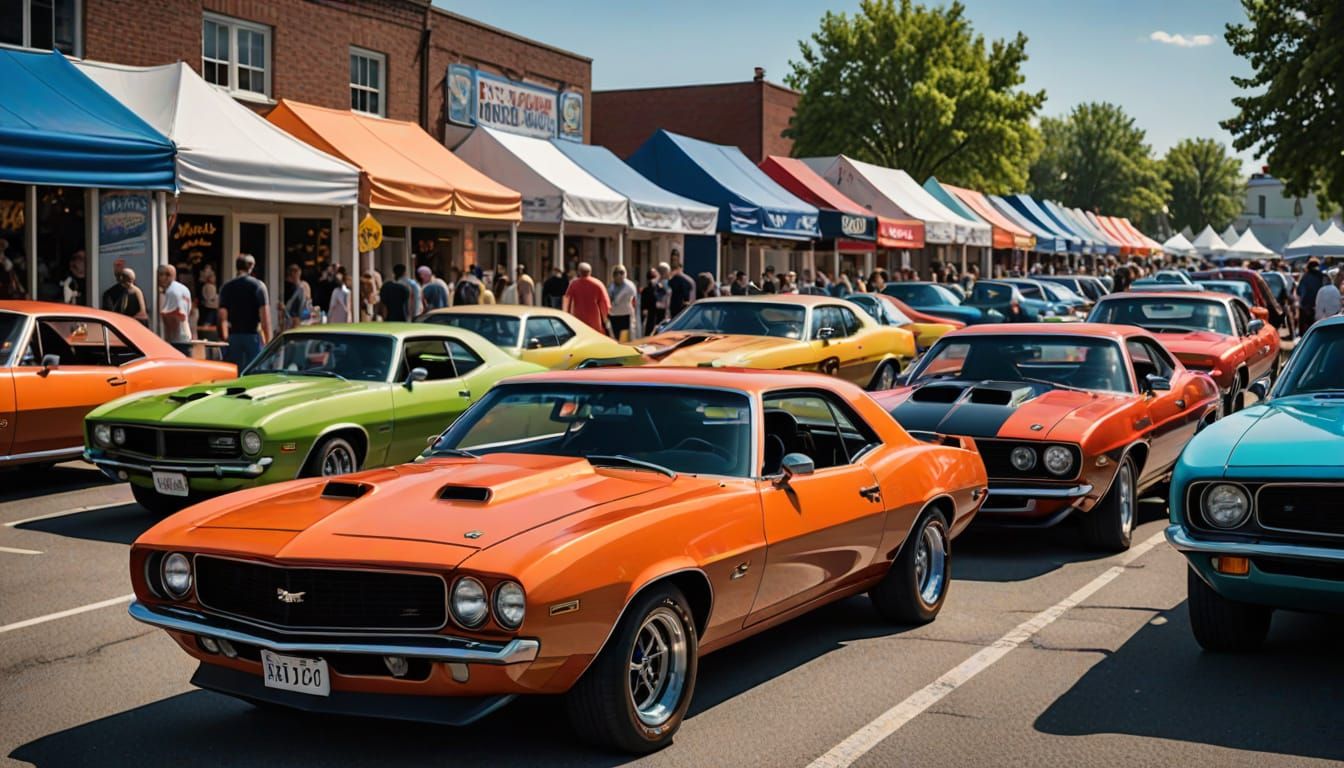 1970s Muscle Cars Shine at Vibrant Outdoor Show