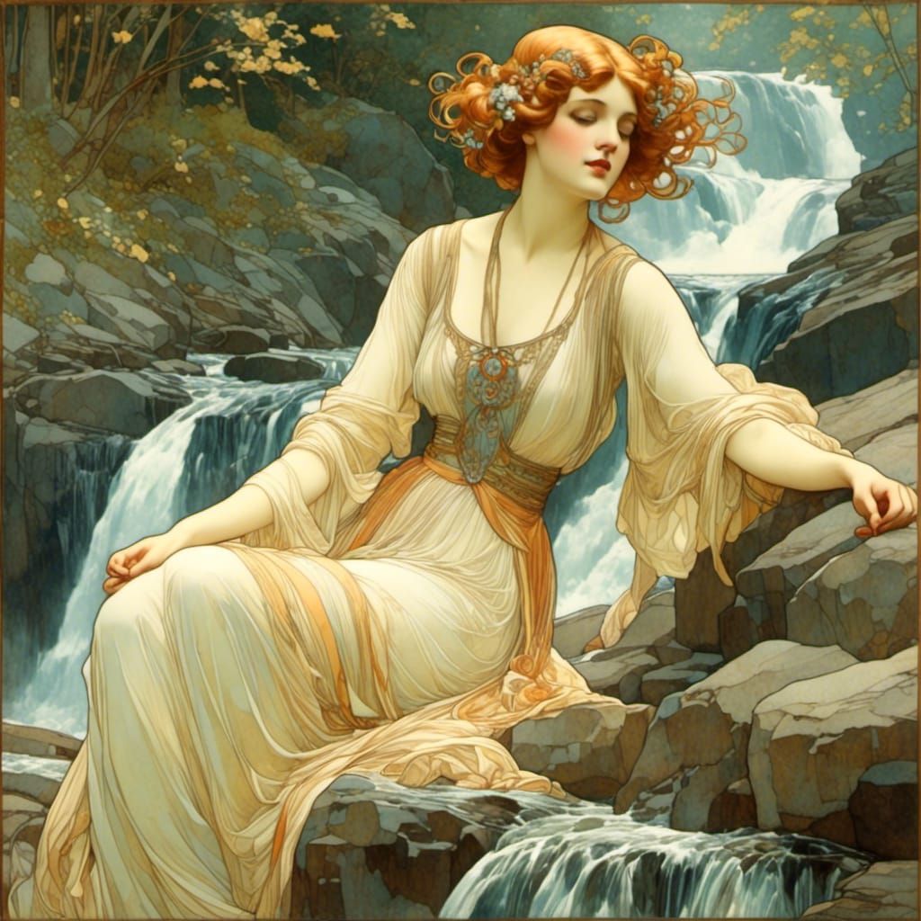 Cooling Off By The Summer Stream