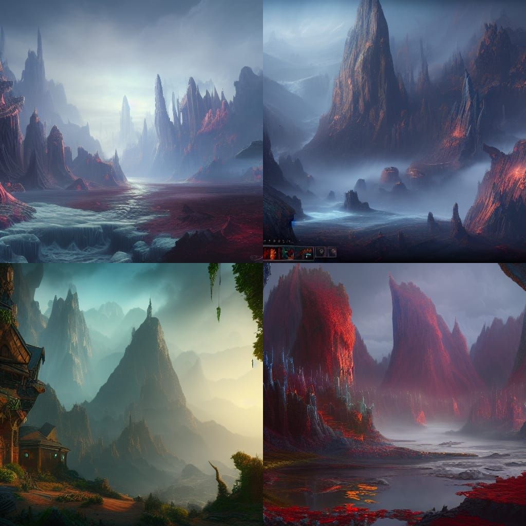 Fantastical Matte Painting with Deep Colors