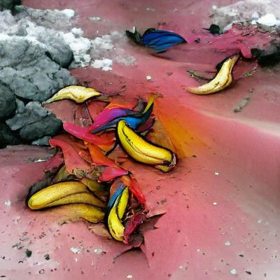Colorful Banana Peels in a Colorless World