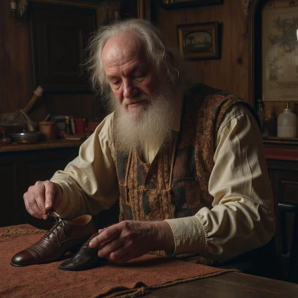 17th Century German Cobbler at Work