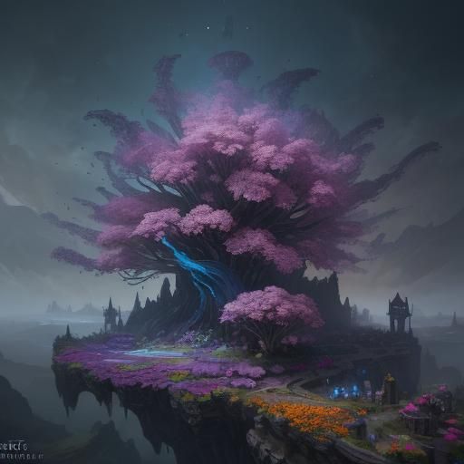 Detailed Flower Matte Painting in 8K Resolution