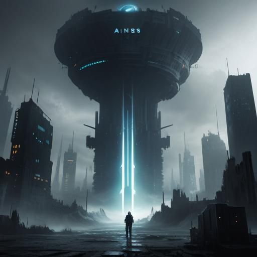 Dystopian City Consumed by the Abyss