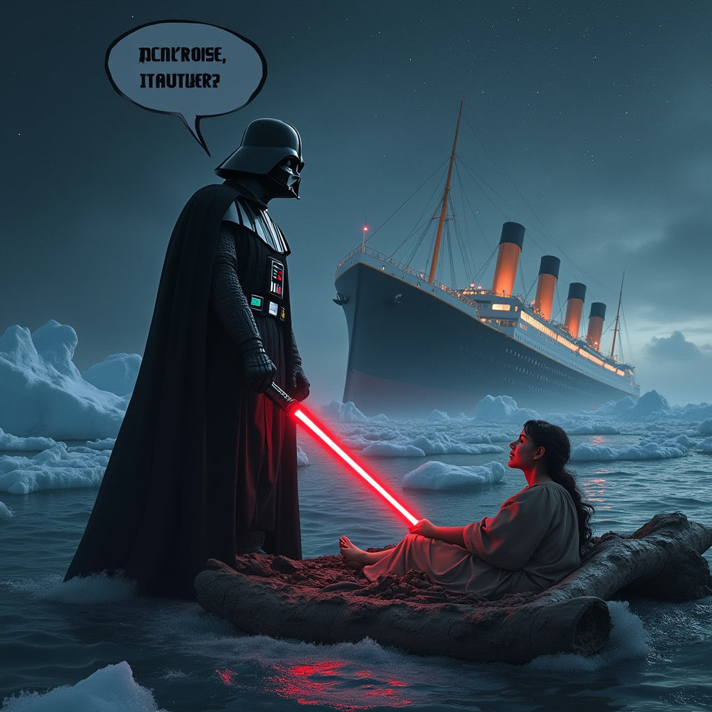 Darth Vader Meets Titanic: A Surreal Encounter