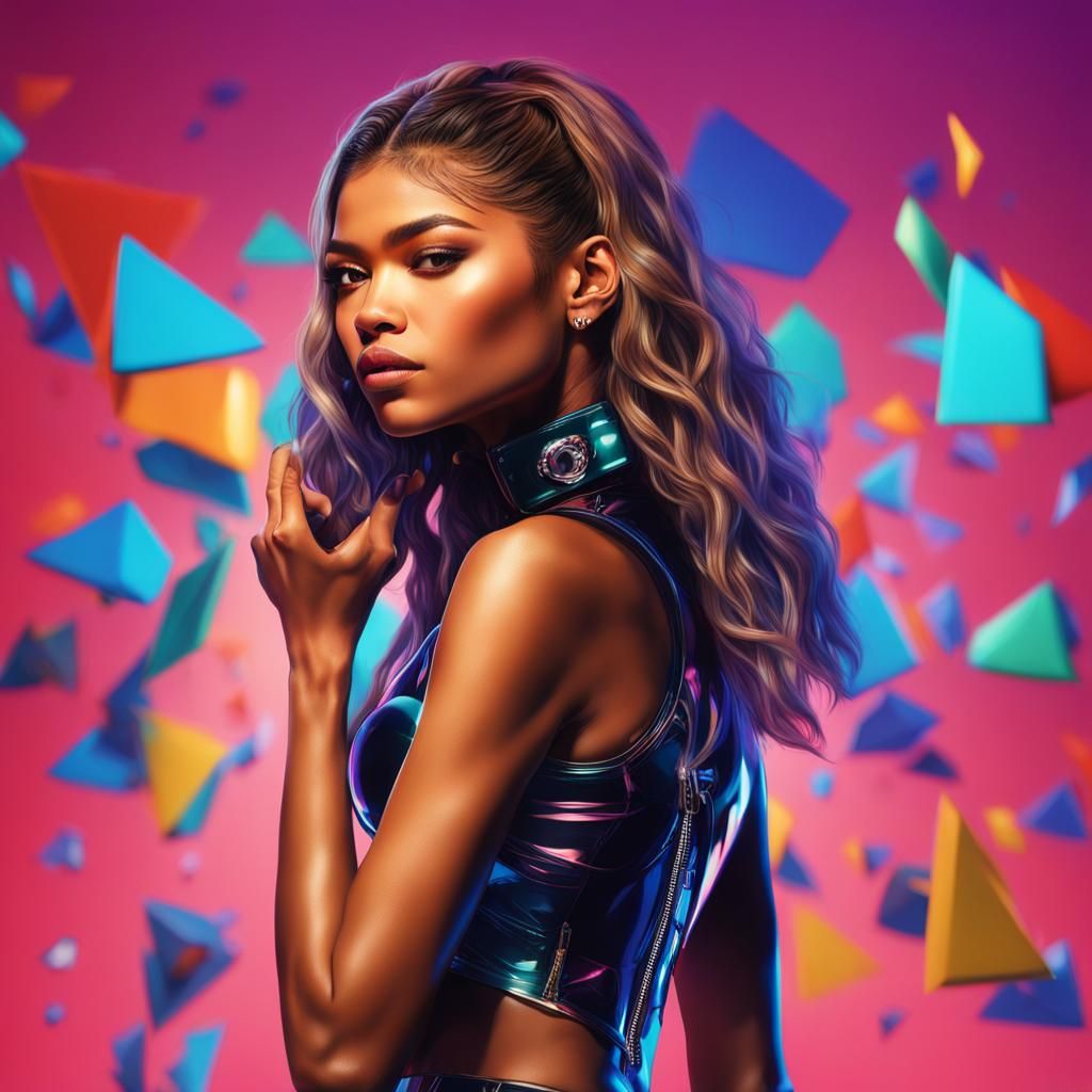 Zendaya in Latex: Hyperrealistic Concept Art
