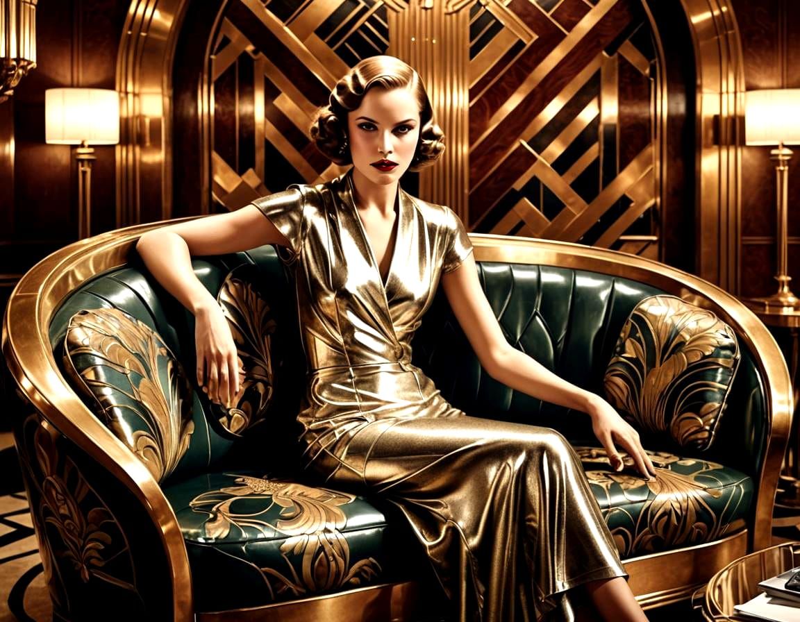 Glamorous Art Deco Interior Design in 3D