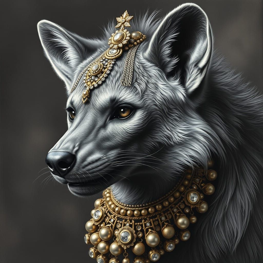 Glamorous Hyena in Exotic Moroccan Setting