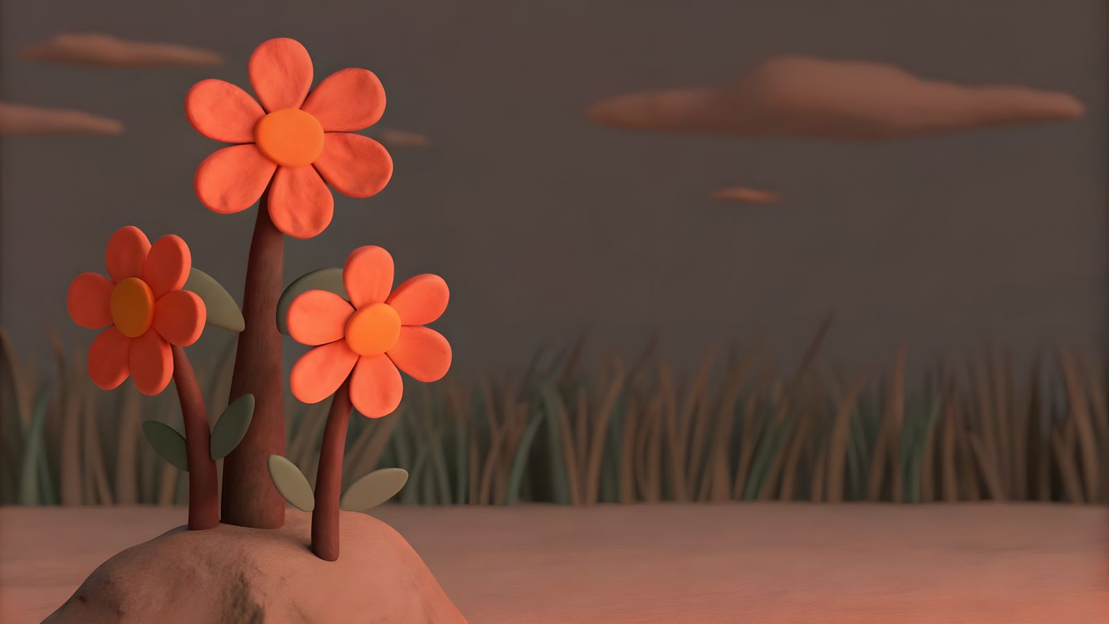 Sunrise in Vibrant Nature Scene