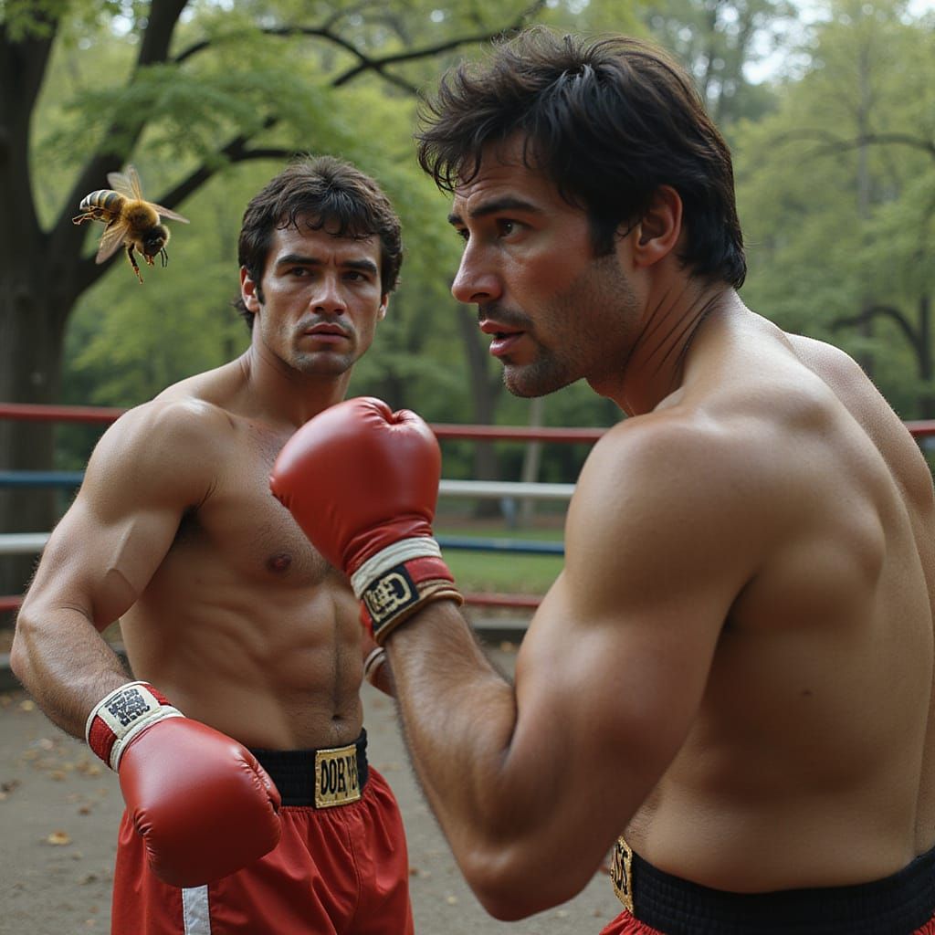 Rocky Balboa in a Springtime Park Showdown