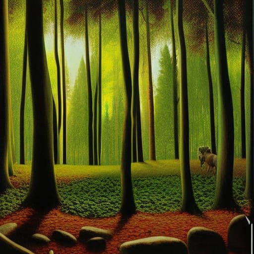 Enchanted Forest Oil Painting