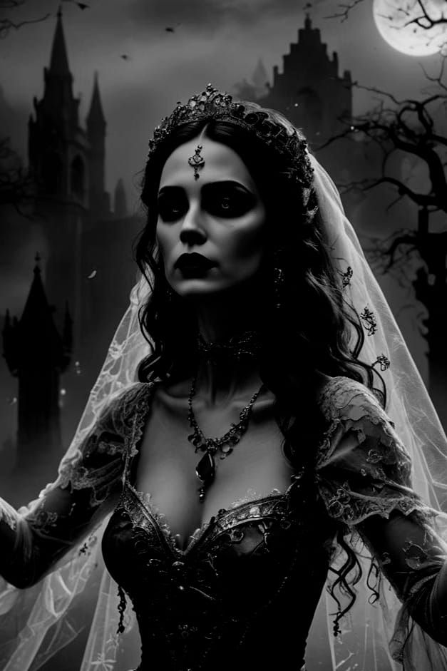 Gothic vampire bride
