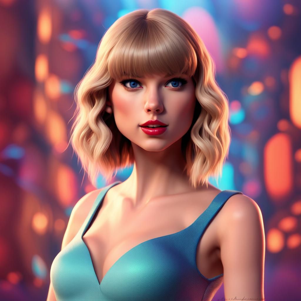 Taylor Swift as Pixar-Style 3D Digital Art