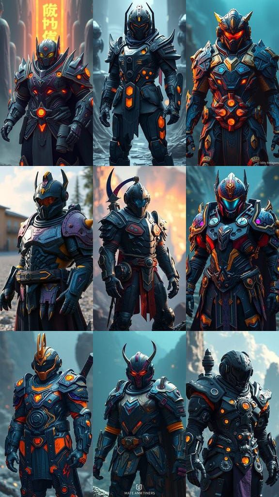 Cyberpunk Praetor Suit Armor in Deep Color