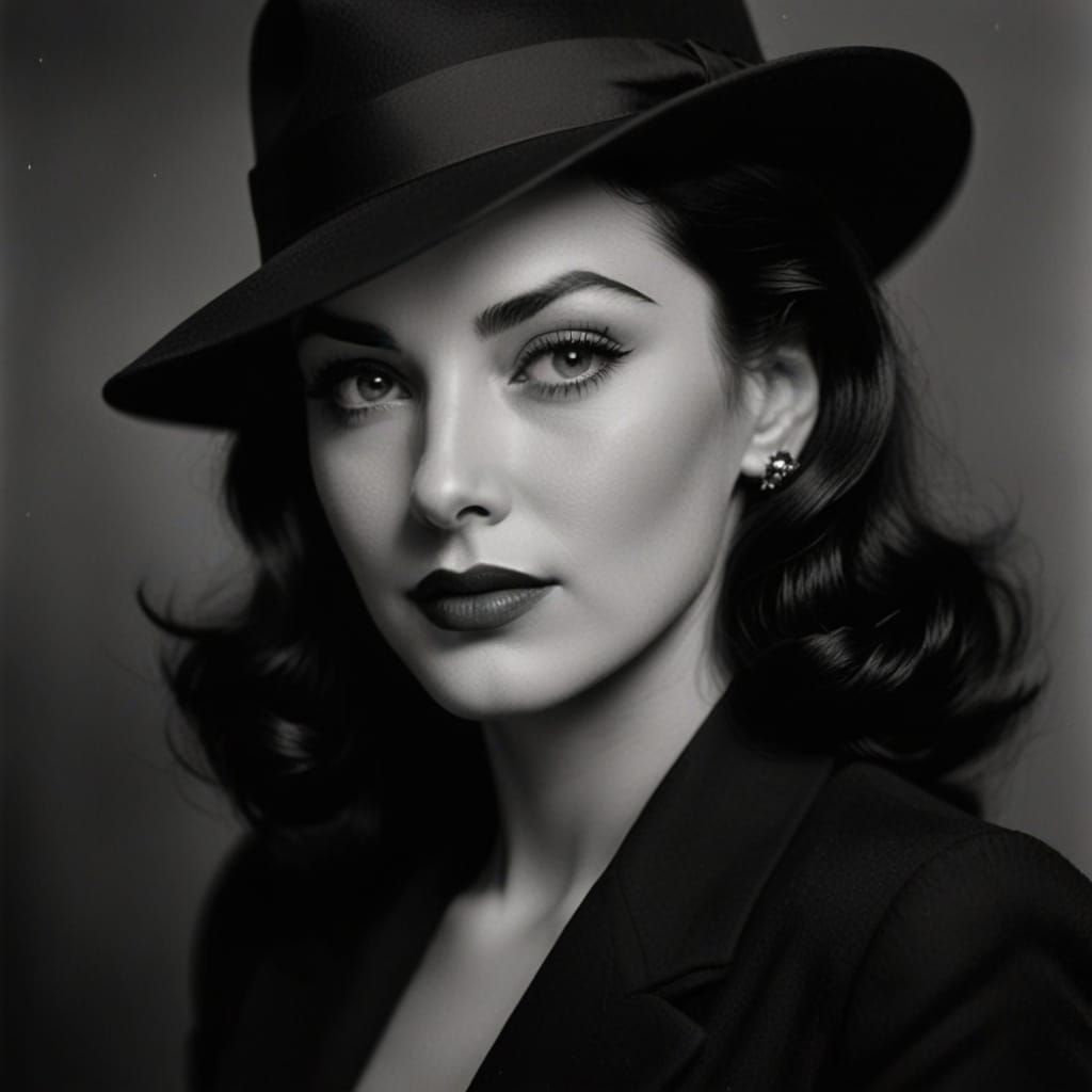 Golden Age Hollywood Glamour in Black and White