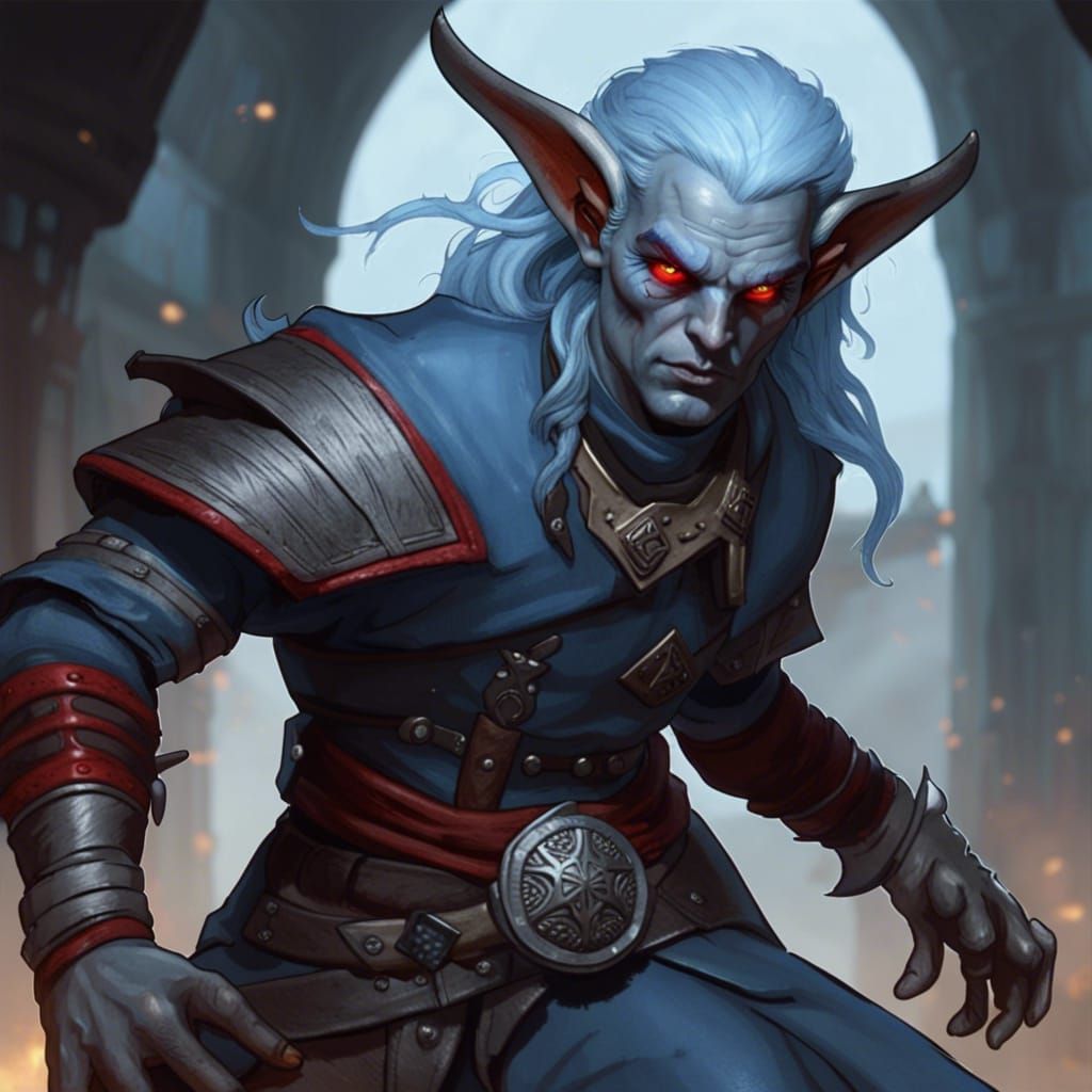 Tiefling Executioner in Dark Fantasy Style