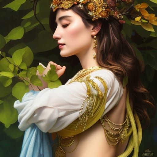 Humble Cleric of Nature: Detailed Fantasy Portrait