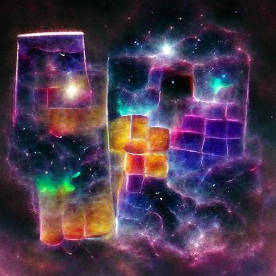 Abstract Cosmic Tetris Blocks in Space