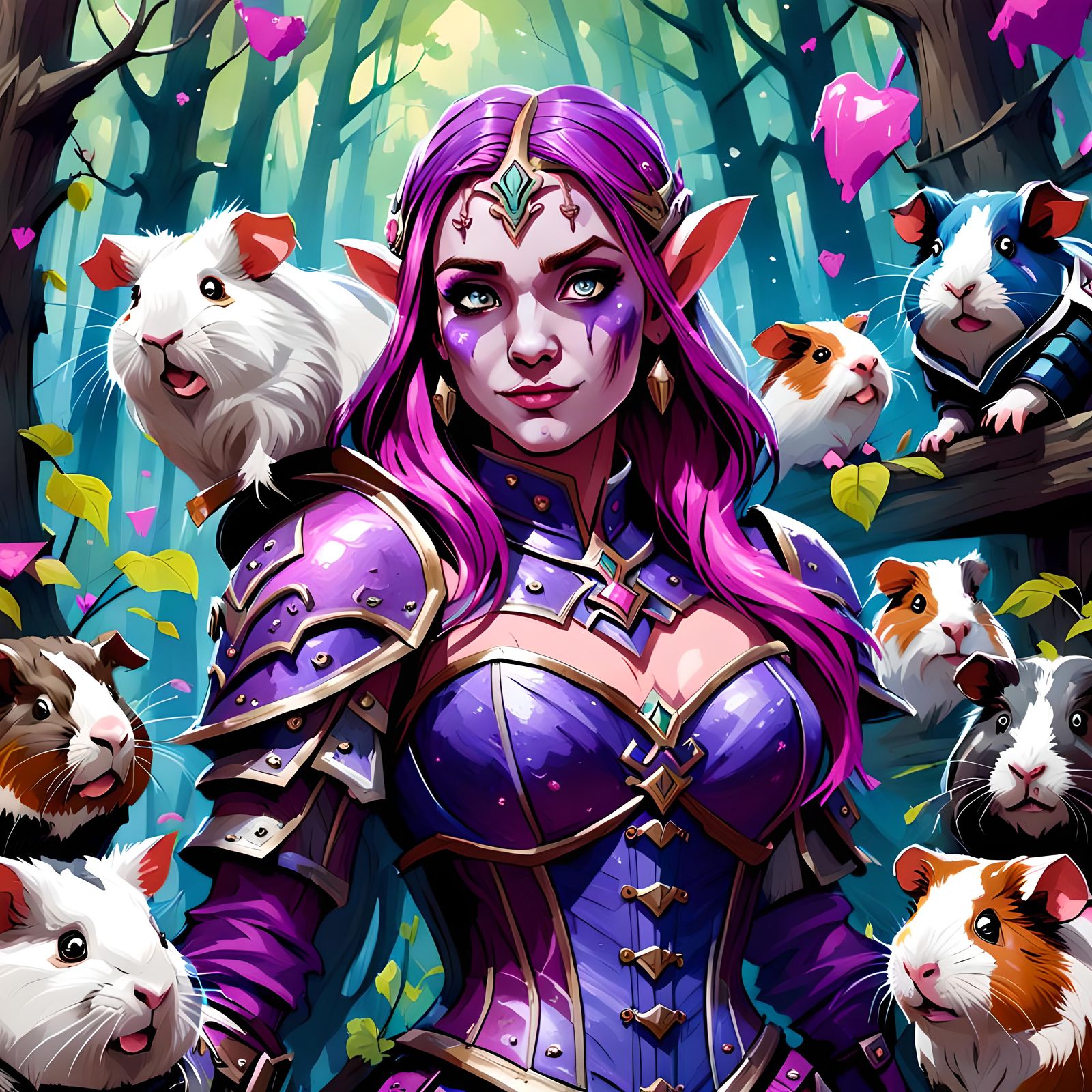 Sylvanas Windrunner in Graffiti Art Style