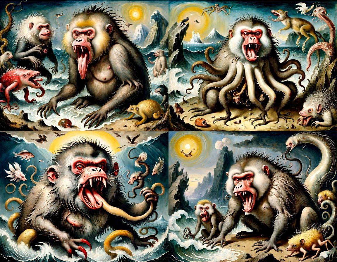 Horrific Mutant Zygote in Lush, Romantic Landscape