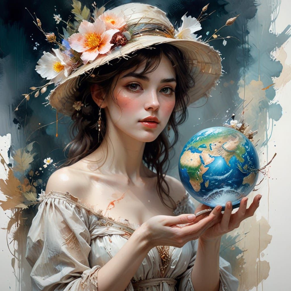 World in Hand: Harmonious Artistic Textures