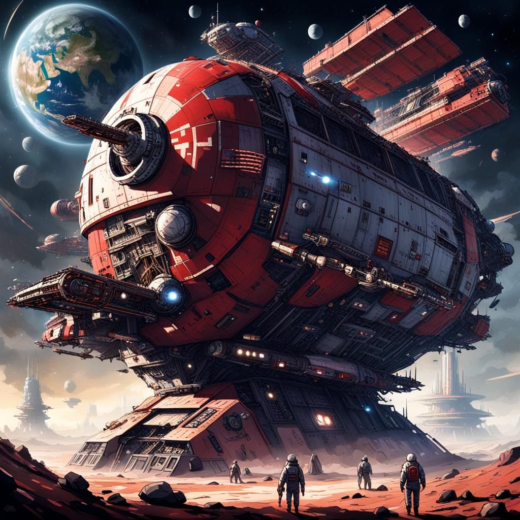 Wasteland Orbit: Salvaged Spaceship Home to Survivors