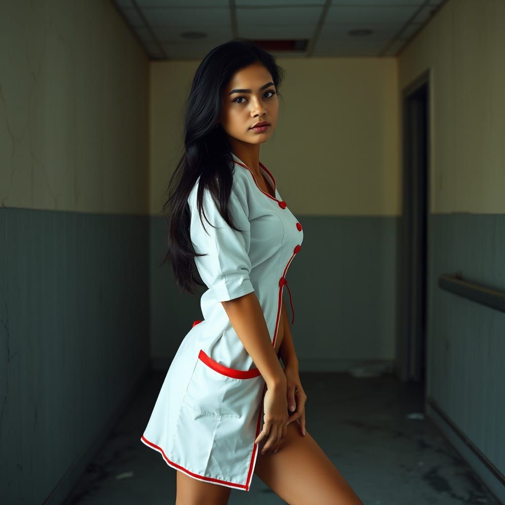 Abandoned Hospital Room in Dark Realism Style