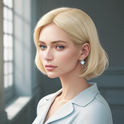 Professional Portrait of Woman in Coveralls with Soft Lighti...