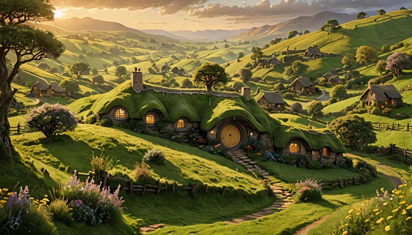 Idyllic Sunrise in the Shire