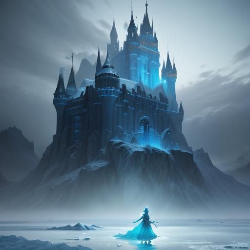 Ice Queen in Frozen World: Digital Matte Painting