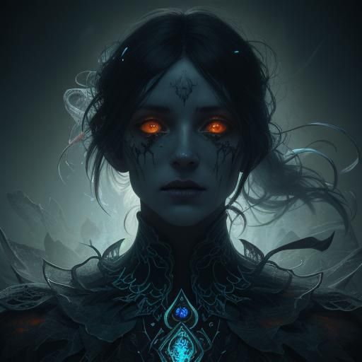 Screaming Female Ghost in Dark Gothic Concept Art