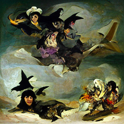 Person Flying Through Sky with Sunlight