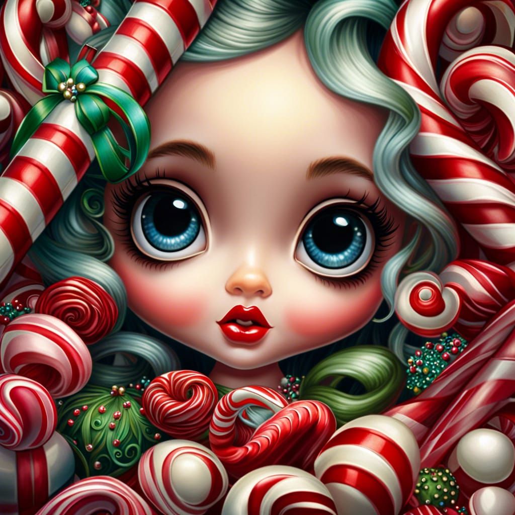 Candy Cane Fair in Hyperrealistic Style