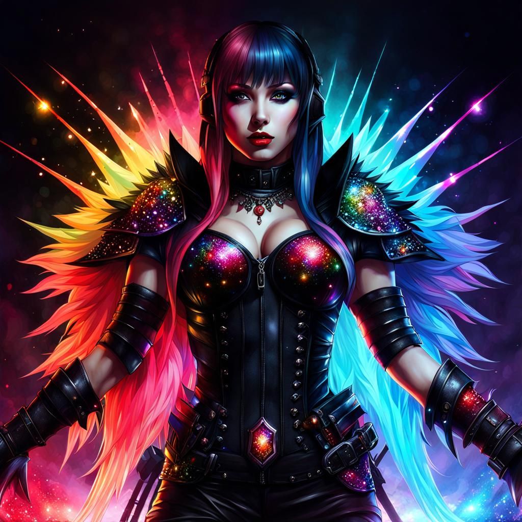 Blood Glitters and Rainbows in Glitterpunk Style