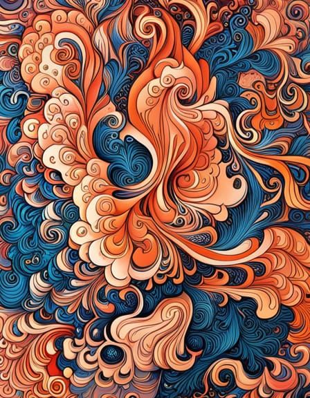 Elegant Floral Botanical Print in Gouache Style