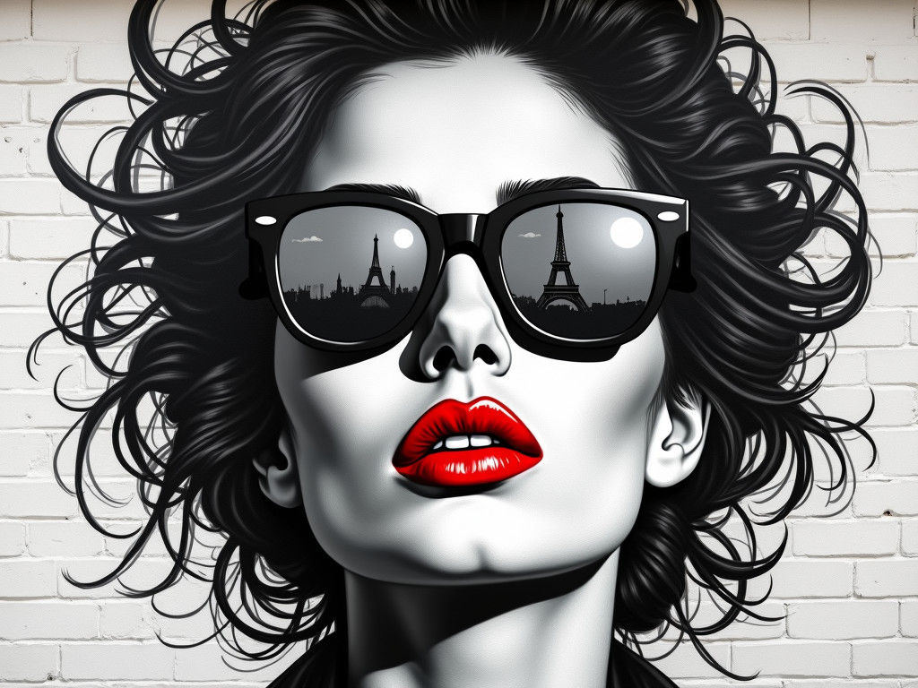 Striking Minimalist Portrait Reflecting Paris