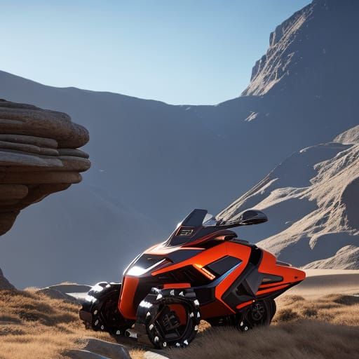 Futuristic LED Snowmobile Rendered in Unreal Engine