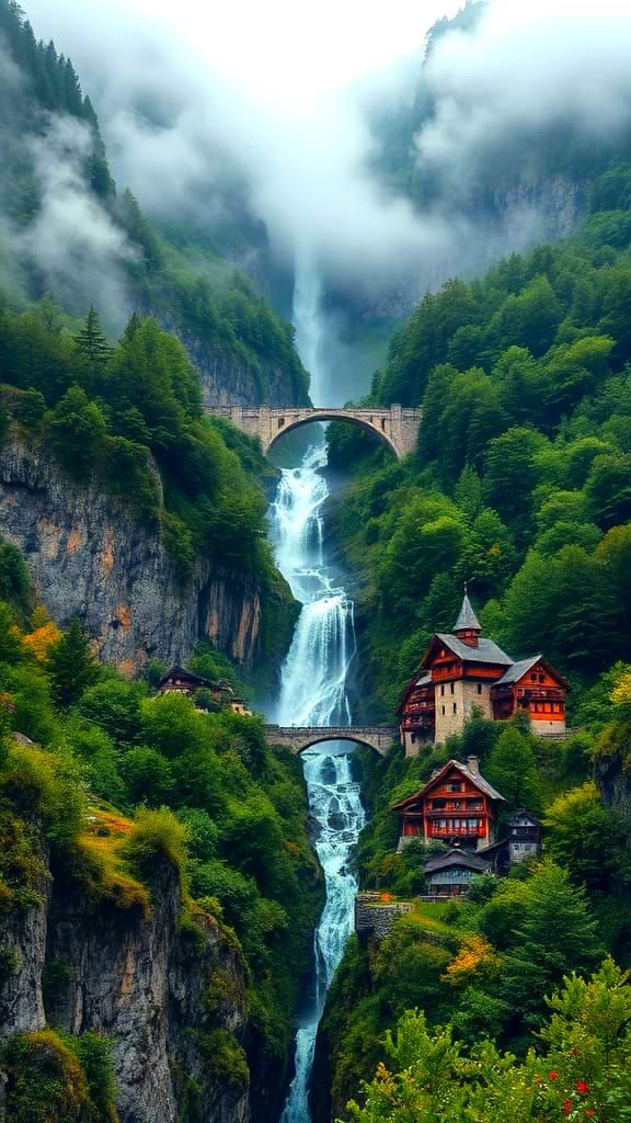 Fairytale Village Waterfall: Professional Photography