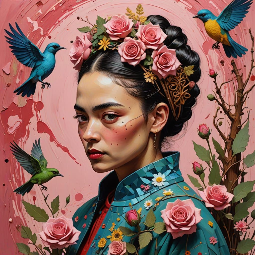 Cyberpunk Calligraphy Meets Silicon Serenity