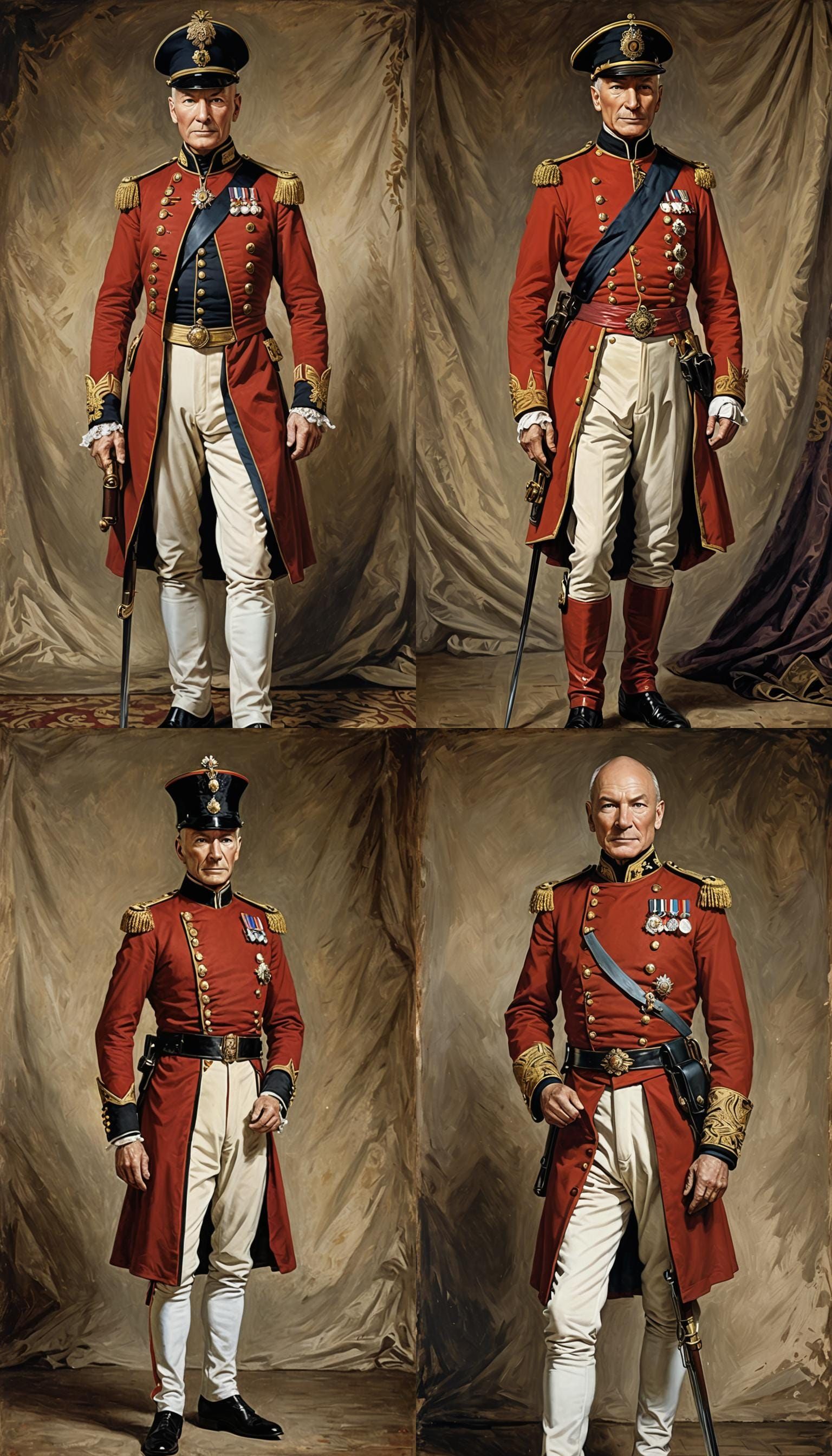 Victorian General Portrait in Fantasy Colors