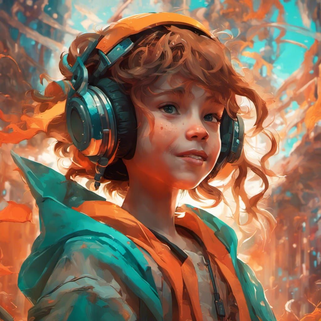 Joyful Children in Hyperdetailed Digital Art