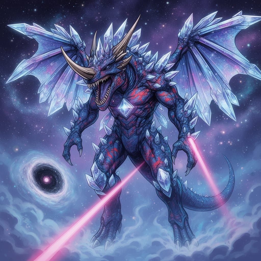 Badorak: Cosmic Dragon Kaiju in Comic Book Style