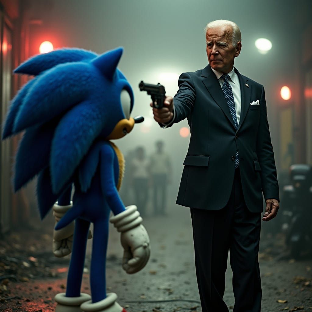 Gritty Joe Biden Confronts Sonic in a Stylish, Cinematic Sho...